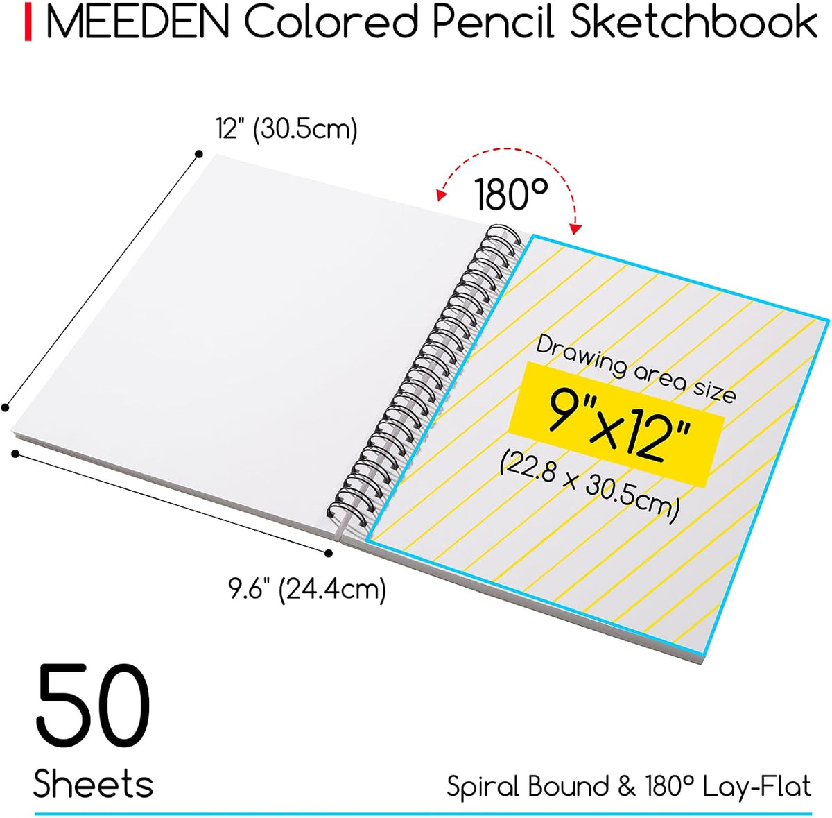 Meeden Coil Bound Coloured Pencil Books