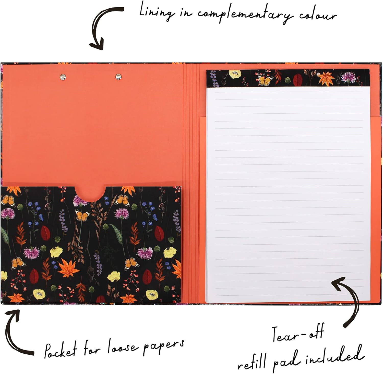 Pukka Pads Bloom A4 Pad Folio with Fastener & Hanging Hook