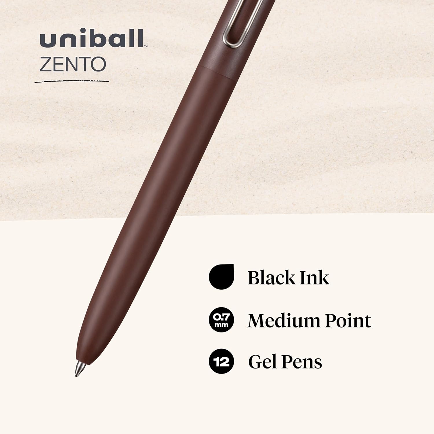 Zento Retractable Liquid Gel Pens, 0.7mm, Boho, Assorted Colours