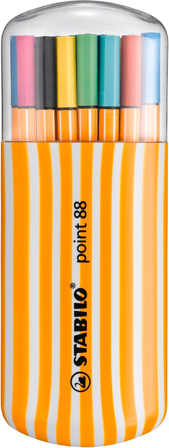 STABILO Fineliner 0.88mm / 20-pack / Assorted Colours with Case