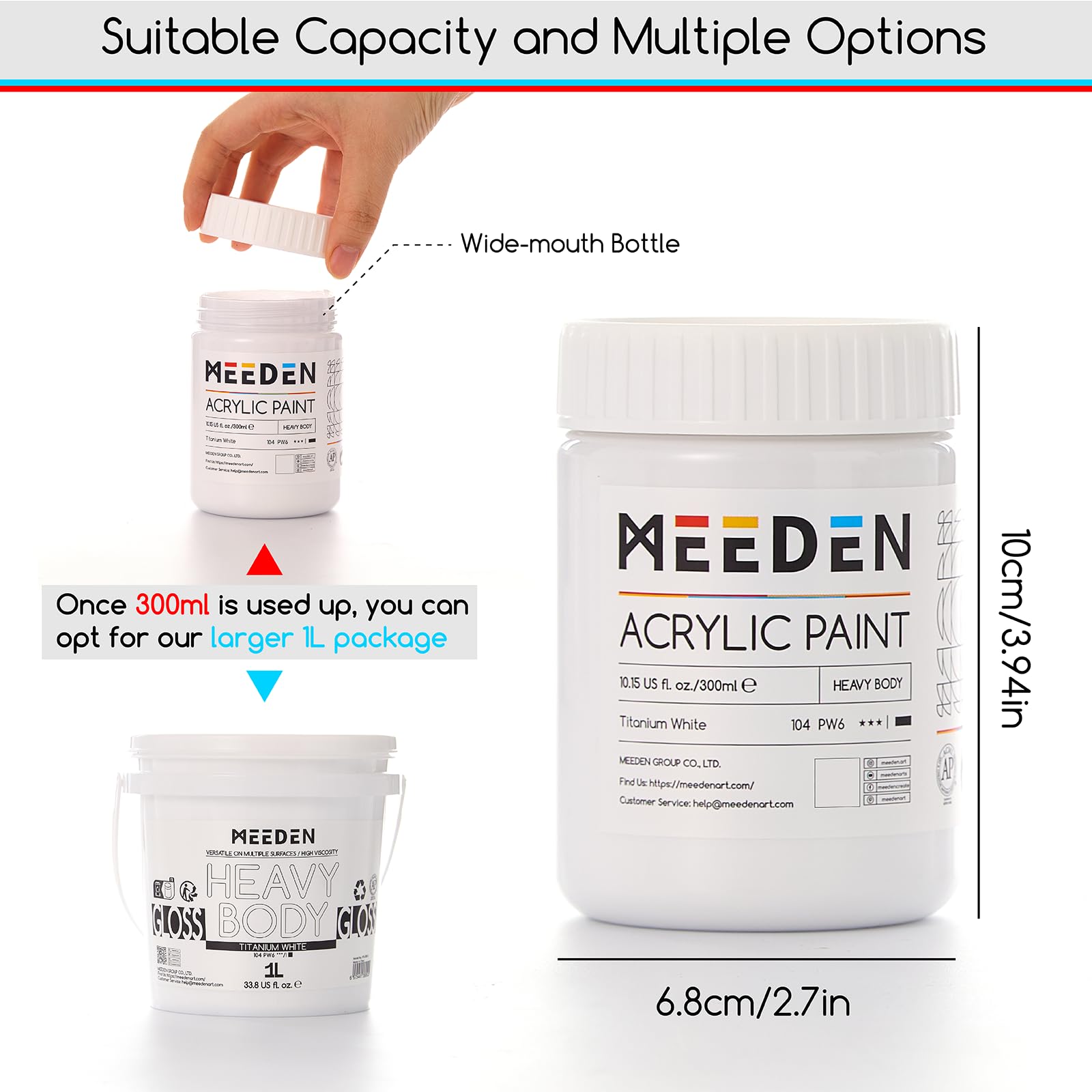 Acrylic 300ml Heavy Body Tubs