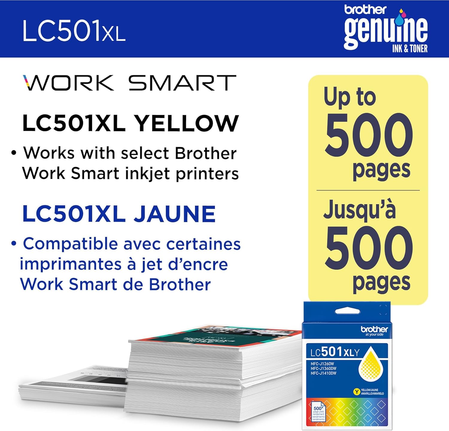 LC501XLYS Inkjet 500 Pages Yellow