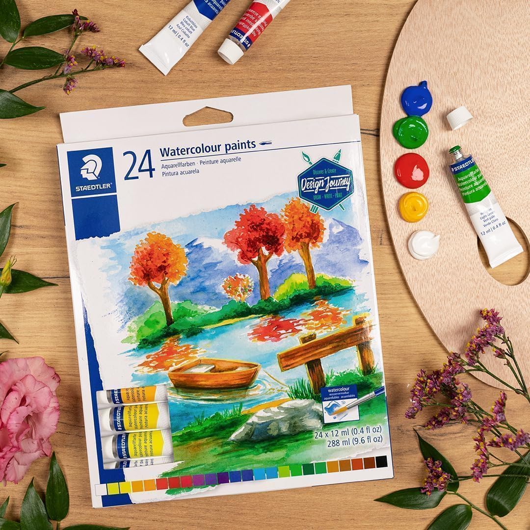 Staedtler Watercolour Paints Set of 24 Tubes