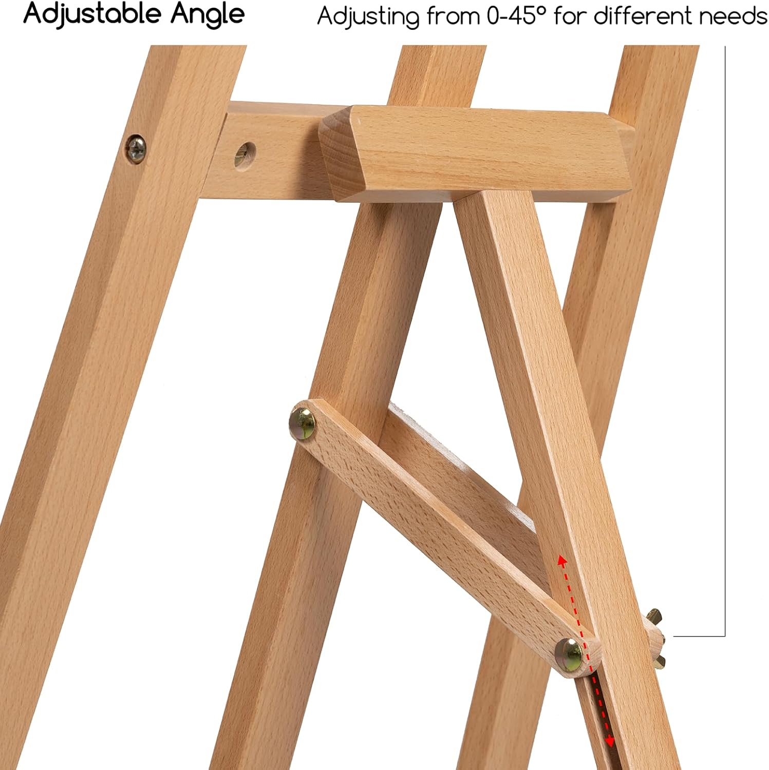 Beechwood Small Lyre Easel w/ Brush Holder