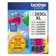 Brother LC203CL XL Colour Inkjet Cartridges LC2033PKS