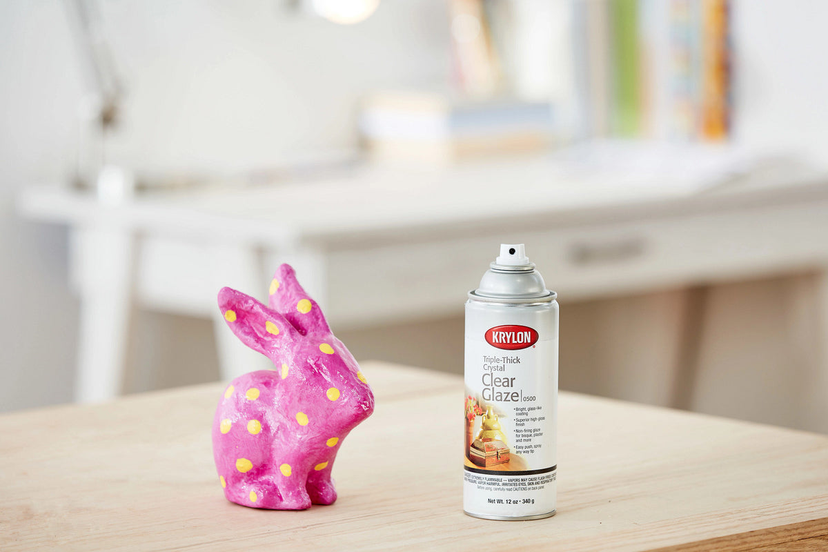 Craft project with a glass-like finish from Krylon Triple-Thick Crystal Clear Glaze
