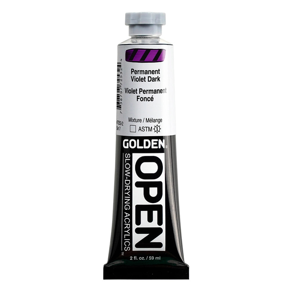 Golden OPEN Acrylic Permanent Violet Dark, 2 oz (59 ml) tube