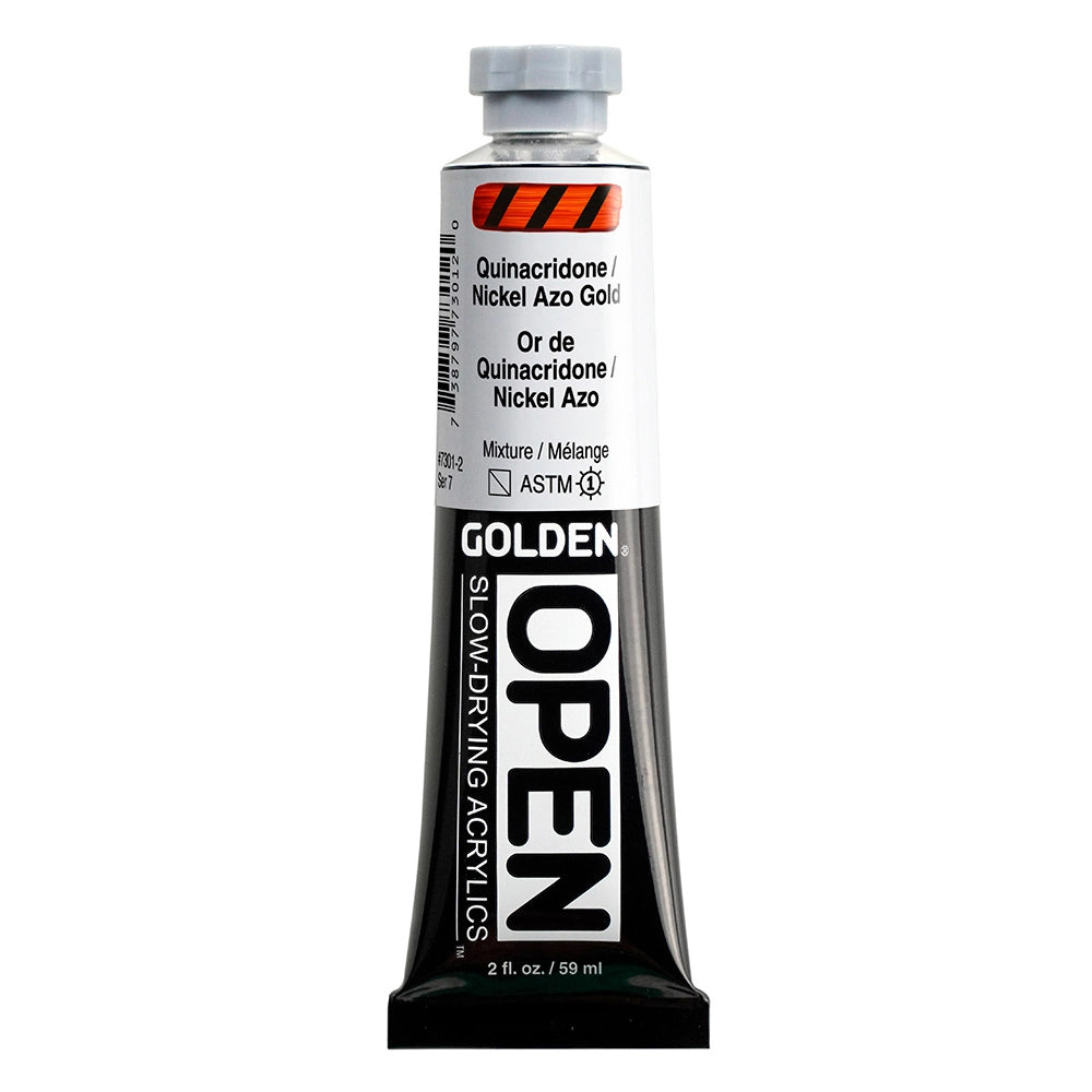 Golden OPEN Acrylic Quinacridone/Nickel Azo Gold, 2 oz (59 ml) tube