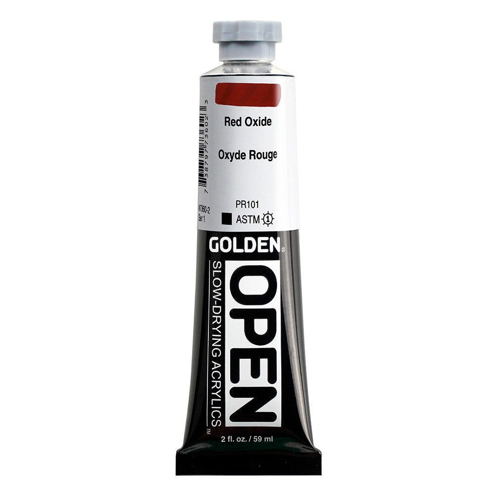Golden OPEN Acrylic Red Oxide, 2 oz (59 ml) tube