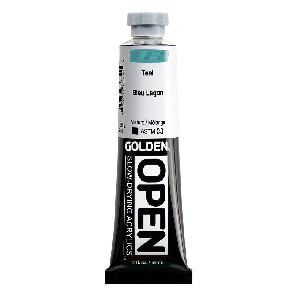 Golden OPEN Acrylic Teal, 2 oz (59 ml) tube