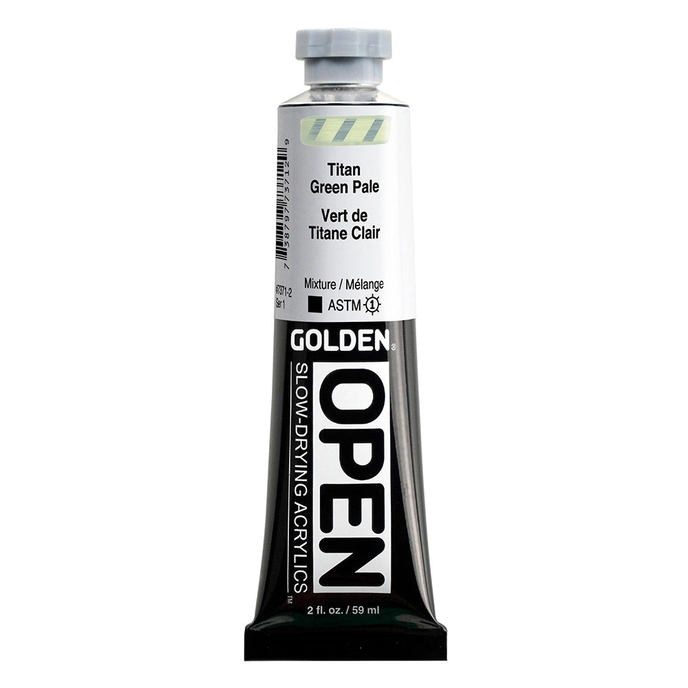 Golden OPEN Acrylic Titan Green Pale, 2 oz (59 ml) tube