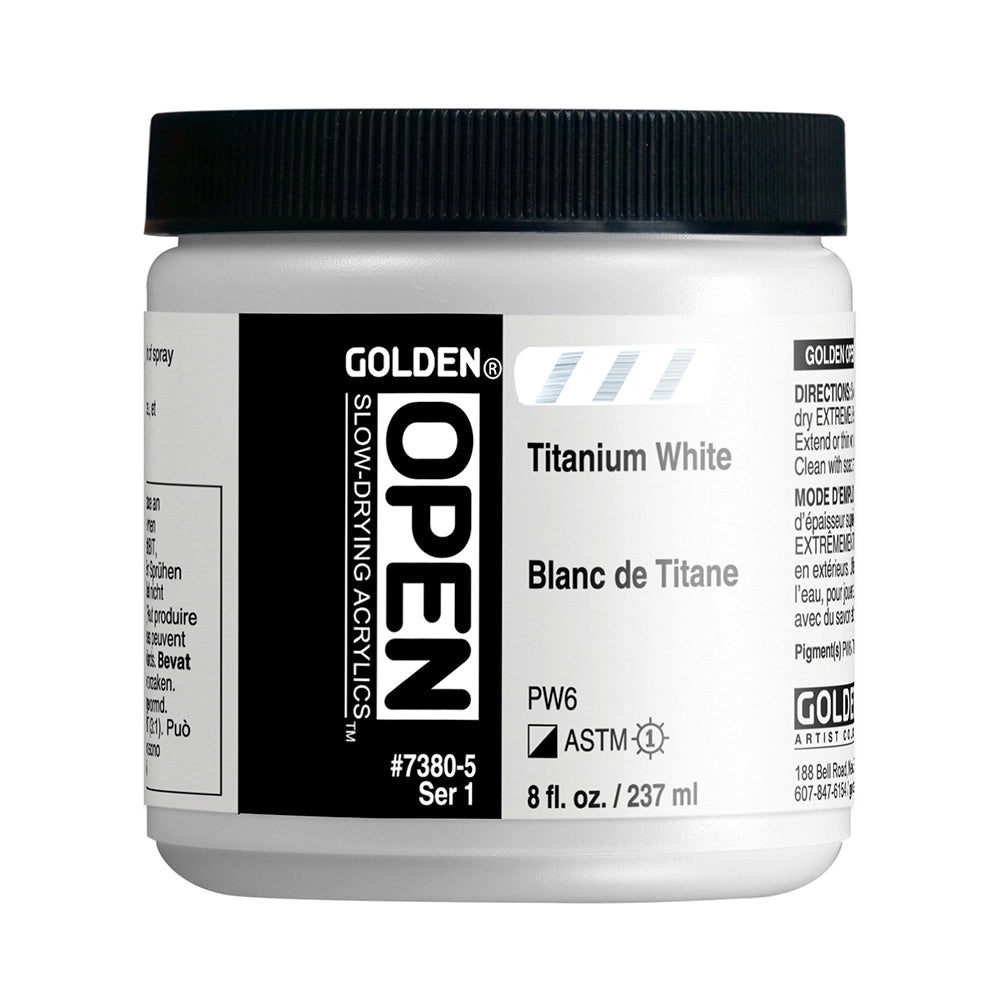 Golden OPEN Acrylic Titanium White, 8 oz (237 ml) tube