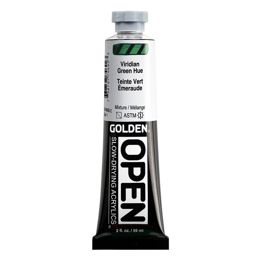 Golden OPEN Acrylic Viridian Green Hue, 2 oz (59 ml) tube
