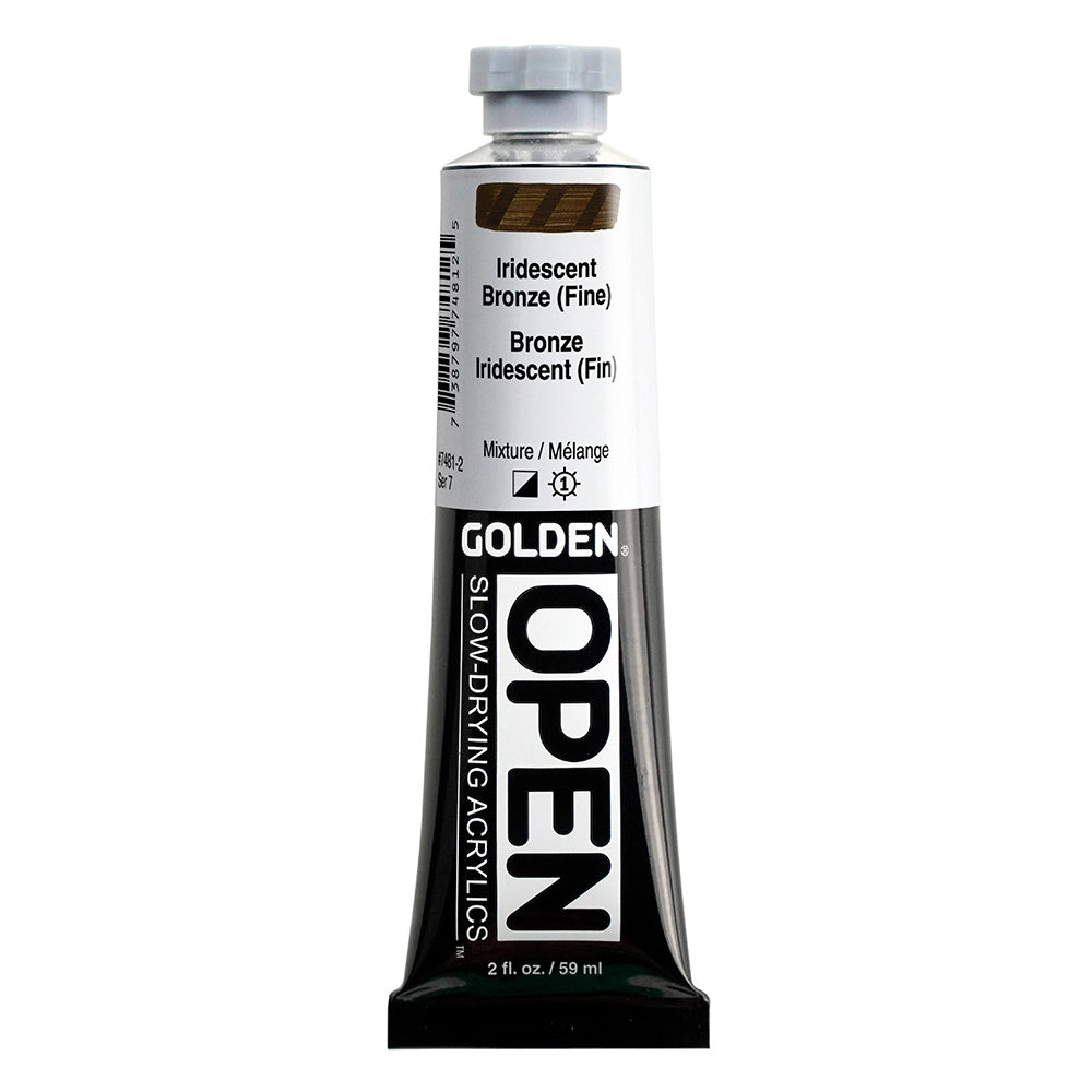 Golden OPEN Acrylic Iridescent Bronze (Fine), 2 oz (59 ml) tube