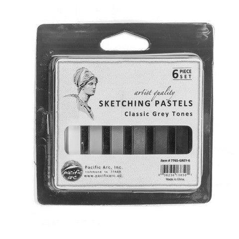 Drawing Pastels 6pk Greyscale