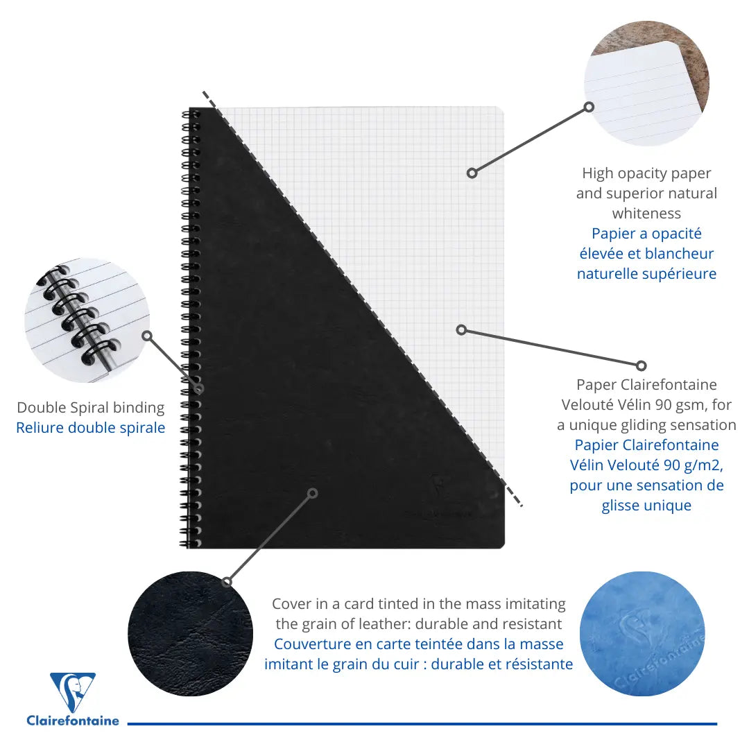 Agebag Notebook Graphic Grid 5x5 Black - A4