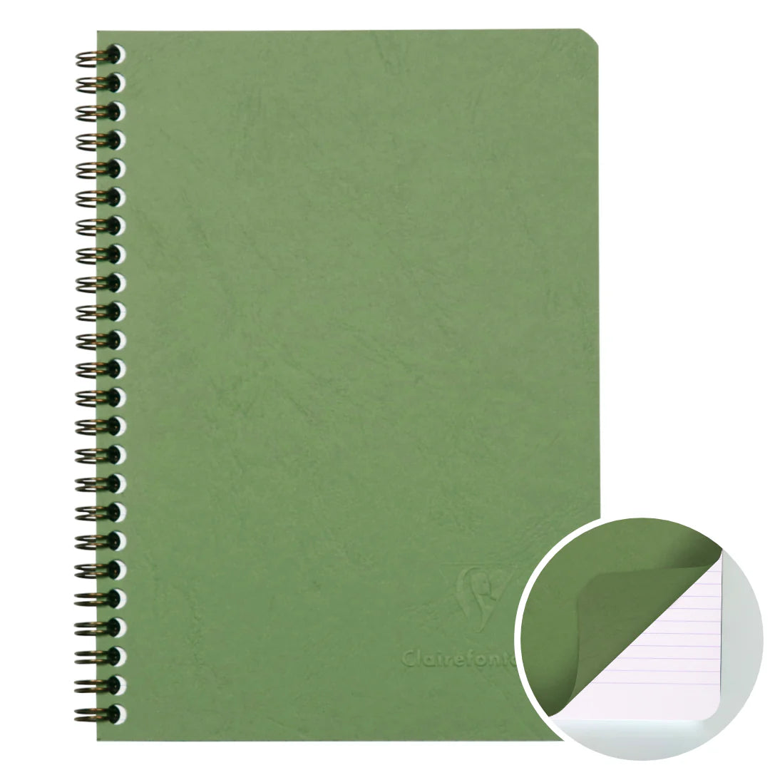 Age-Bag Wirebound Notebook Lined -Green- A5. 100 pages 5.8x8.3in