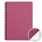 Age-Bag Wirebound Notebook Lined -Pink- A5. 100 pages 5.8x8.3in