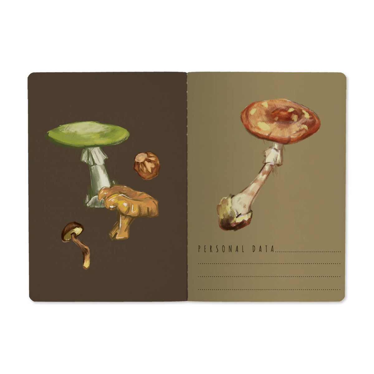 Bruno Visconti Mushroom Black lined notebook, view 2