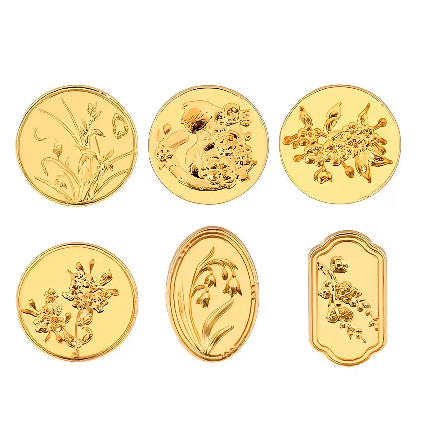 Brass Seal 7pc Set - Floral