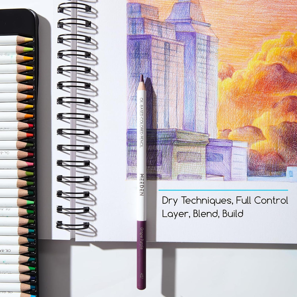 Meeden Coil Bound Coloured Pencil Books