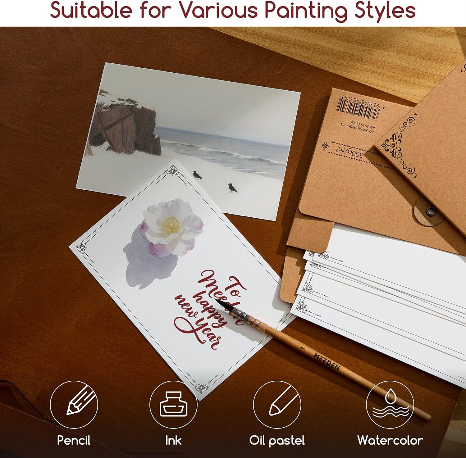 Watercolour Postcard 20pk