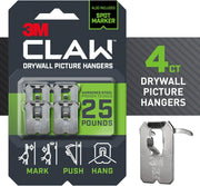 Attache-tableau 3M CLAW pour cloisons sèches, 25 lb, paquet de 4