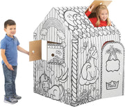 Maisonnette en carton à colorier / Licorne