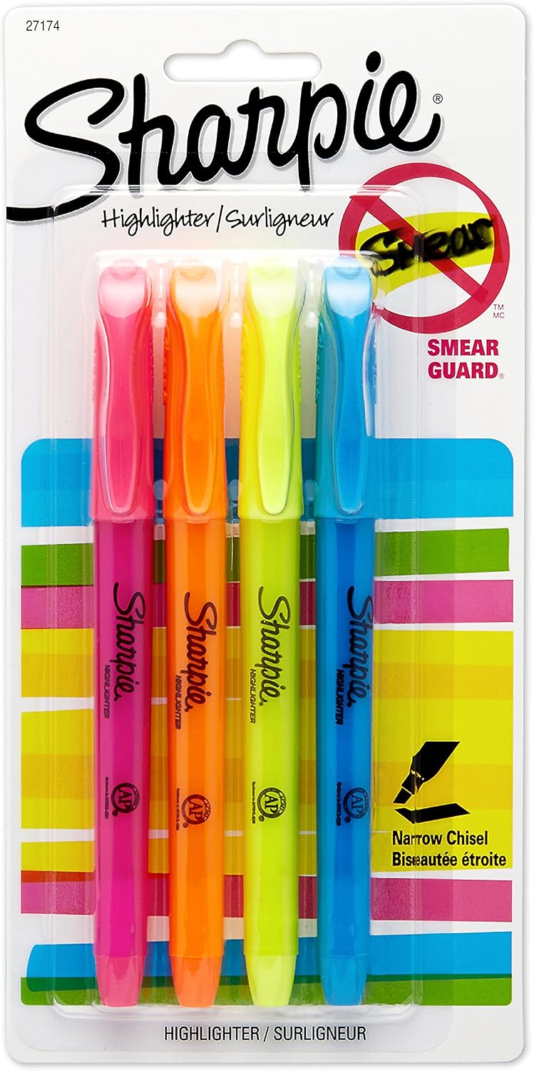 SURLIGNEUR SHARPIE ACCENT*4pièces