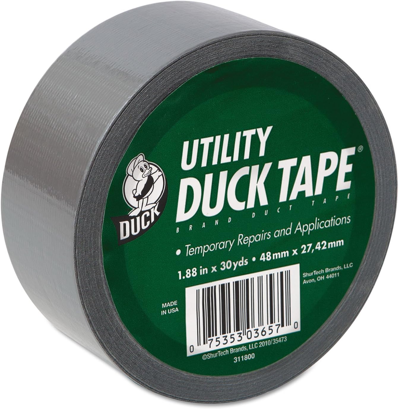 Duck Duct Tape – 1.88" x 30 yd, Grey