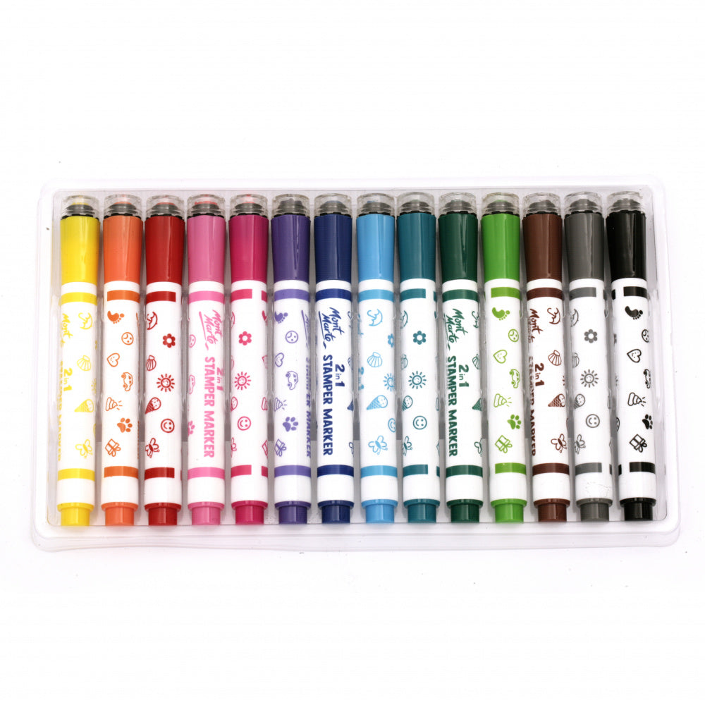 Markers 2-in-1 Stamper 14pc