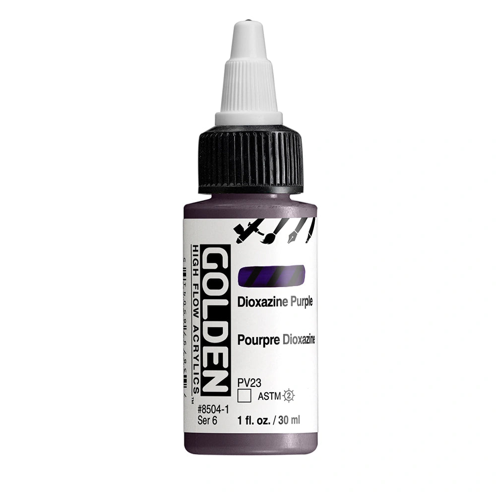 Golden High Flow Acrylic Dioxazine Purple, 1 oz (30 ml) bottle