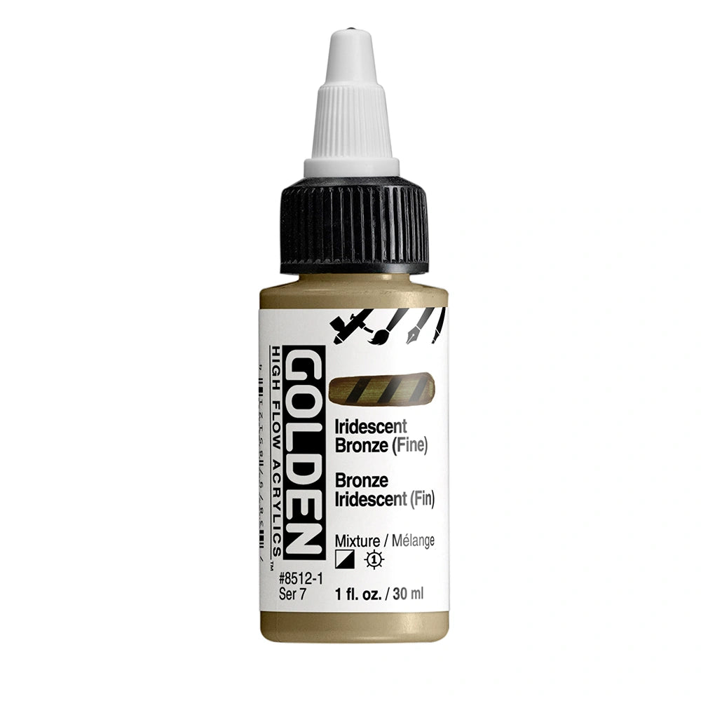 Golden High Flow Acrylic Iridescent Bronze (Fine), 1 oz (30 ml) bottle