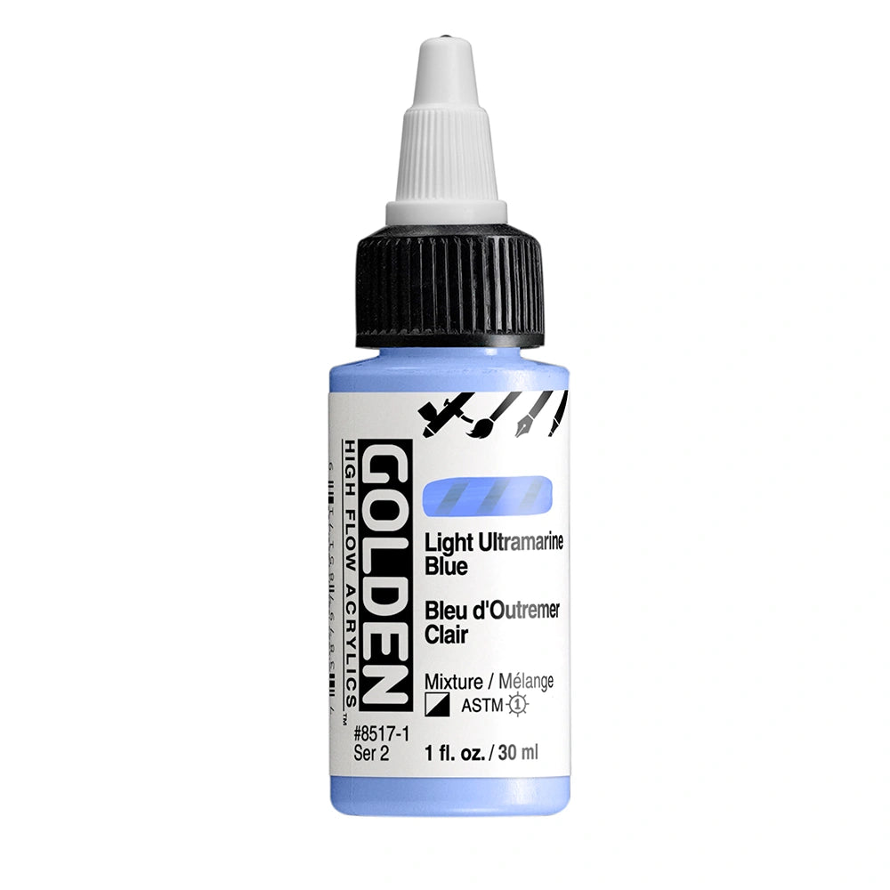 Golden High Flow Acrylic Light Ultramarine Blue, 1 oz (30 ml) bottle