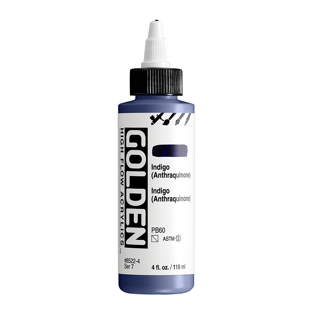 Golden High Flow Acrylic Anthraquinone Blue, 4 oz (118 ml) bottle