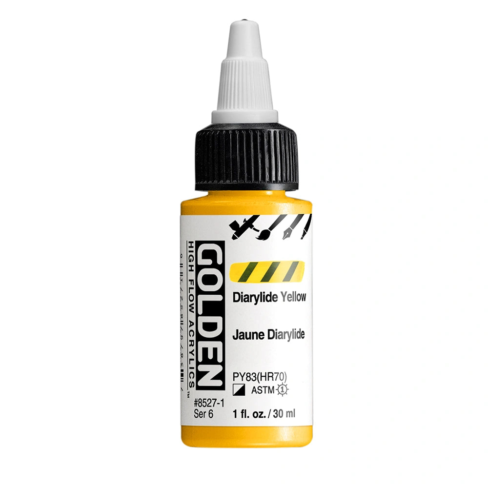 Golden High Flow Acrylic Diarylide Yellow, 1 oz (30 ml) bottle