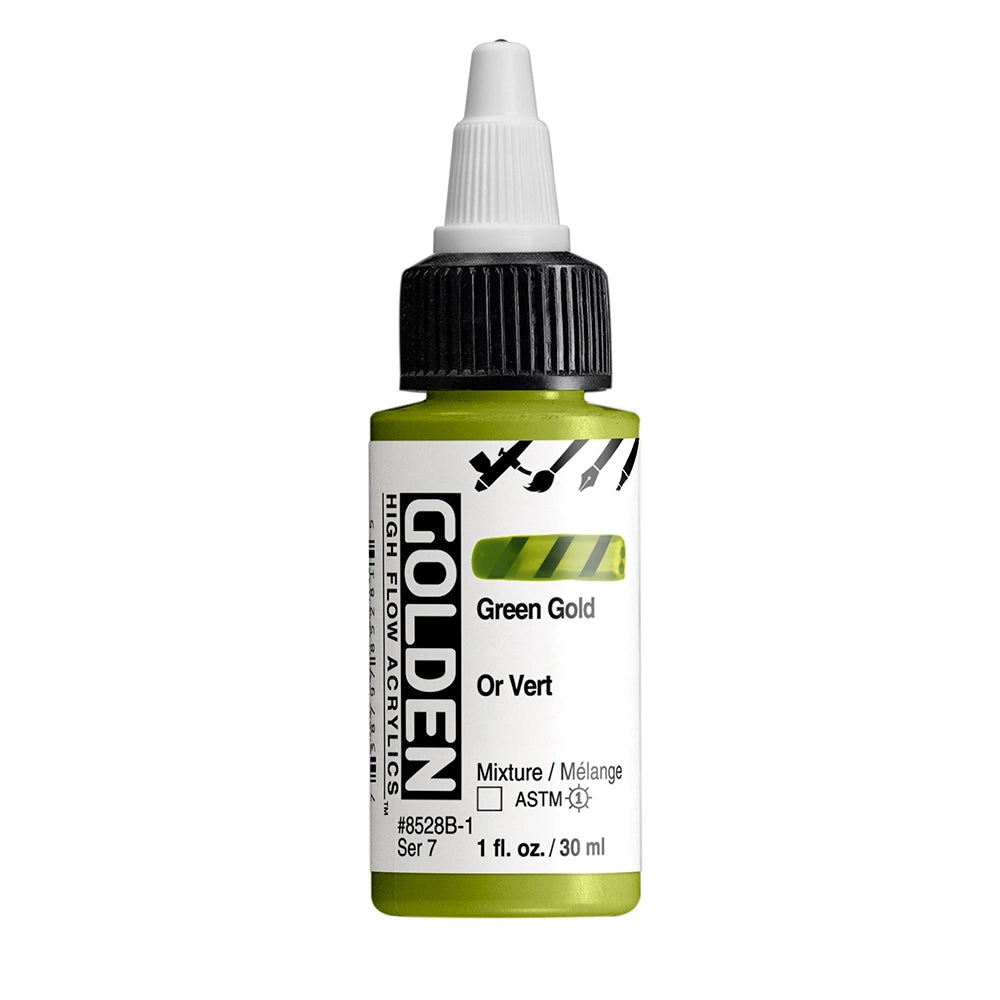 Golden High Flow Acrylic Green Gold, 1 oz (30 ml) bottle