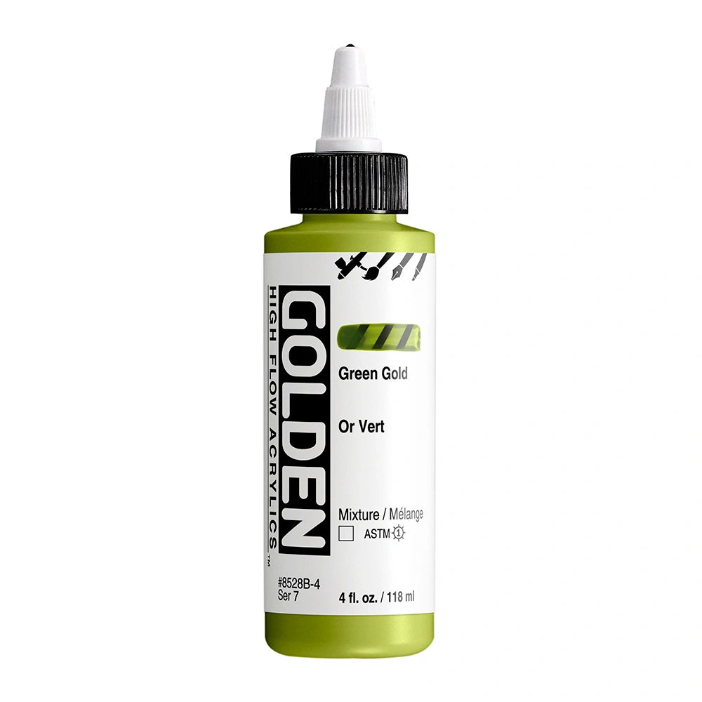 Golden High Flow Acrylic Green Gold, 4 oz (118 ml) bottle
