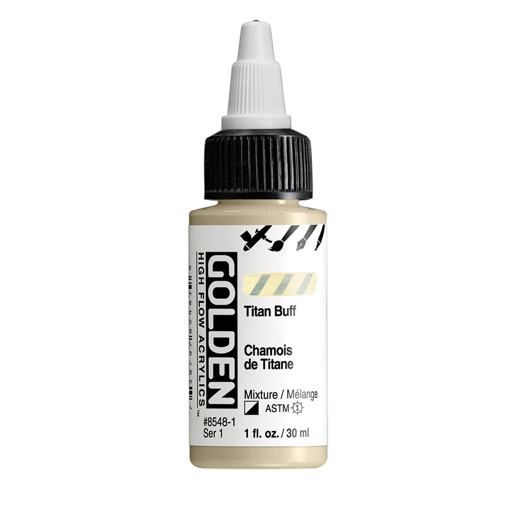Golden High Flow Acrylic Titan Buff, 1 oz (30 ml) bottle