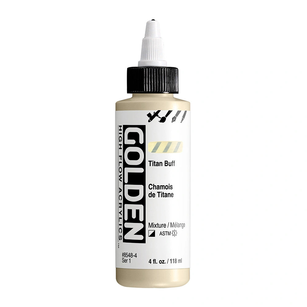 Golden High Flow Acrylic Titan Buff, 4 oz (118 ml) bottle