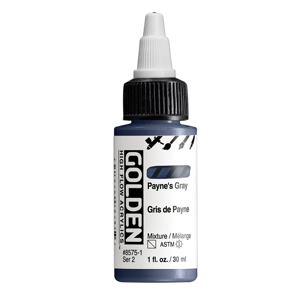 Golden High Flow Acrylic Payne's Gray, 1 oz (30 ml) bottle