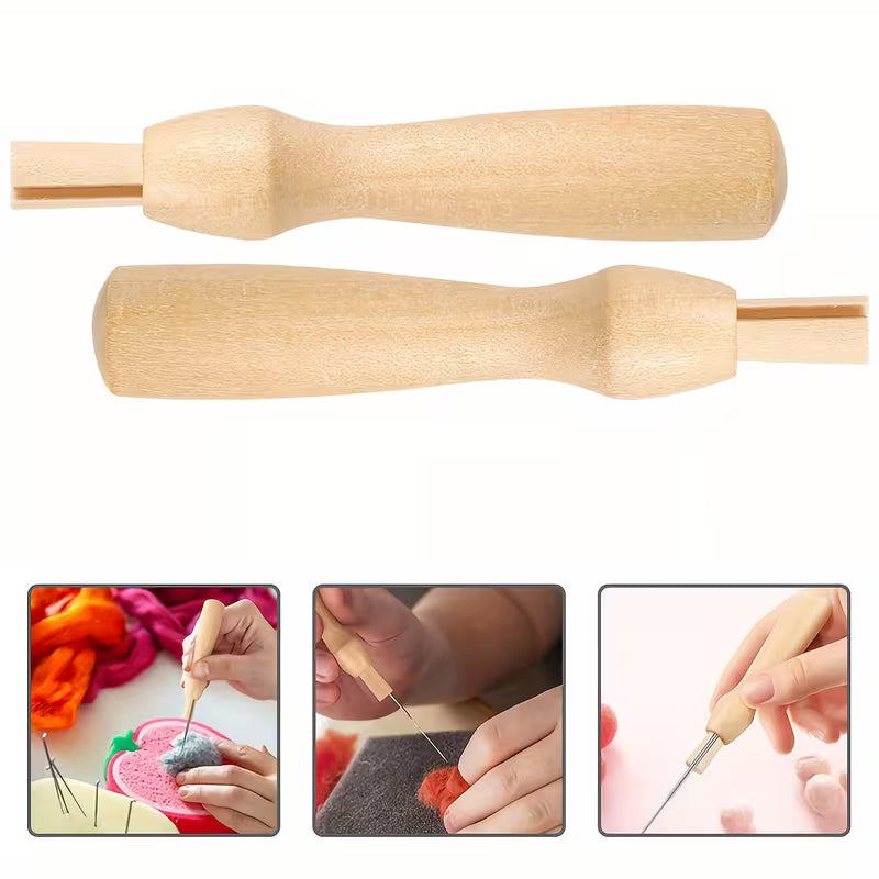 Needle Felting Wood Handle