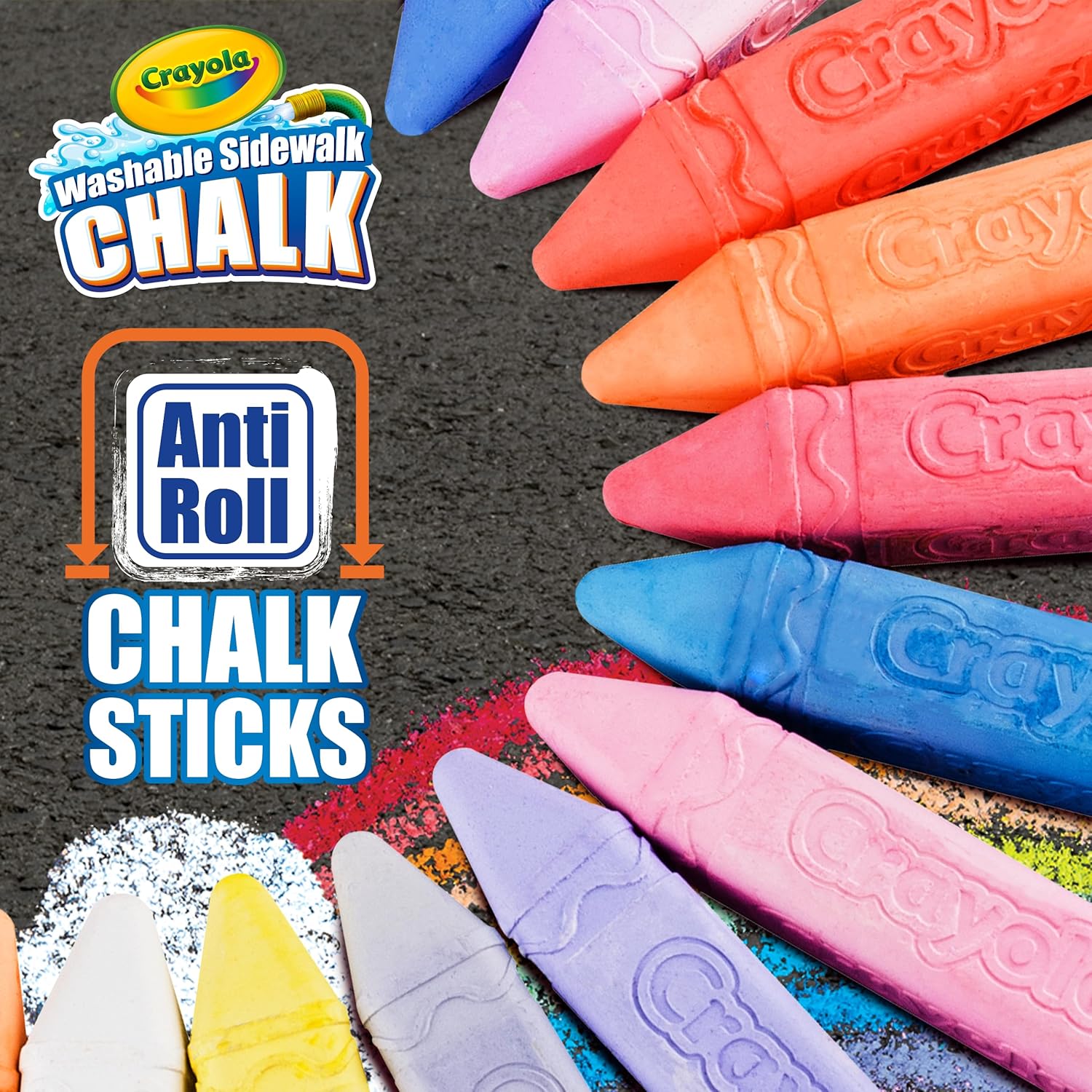 Crayola Washable Sidewalk Chalk - 24 colour