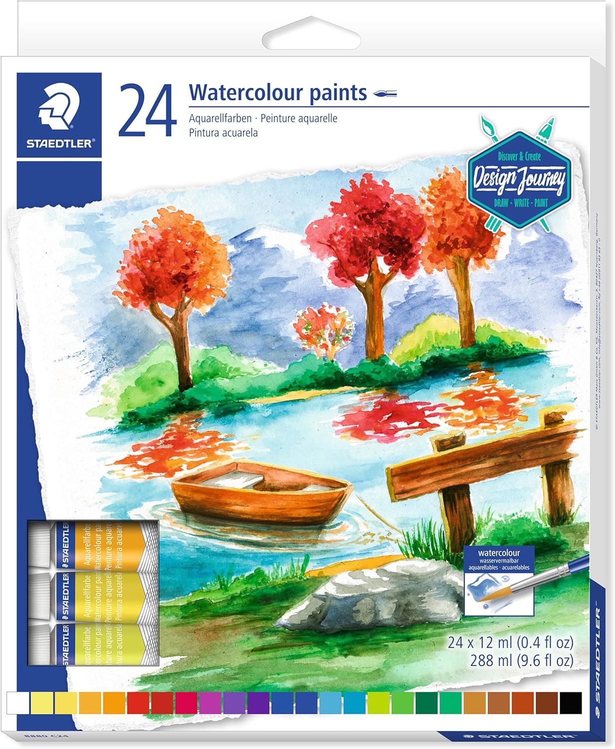 Staedtler Watercolour Paints Set of 24 Tubes