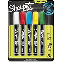 Sharpie Chalk Markers Wet Erase - 5 colour