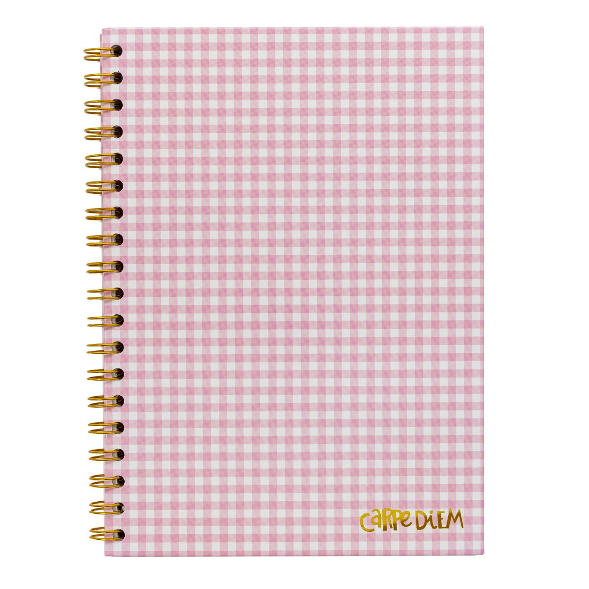 NOTEBOOK SPIRAL B5 PINK PLAID
