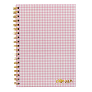 NOTEBOOK SPIRAL B5 PINK PLAID