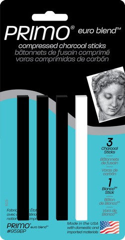 Compressed Charcoal Sticks Set Black/White