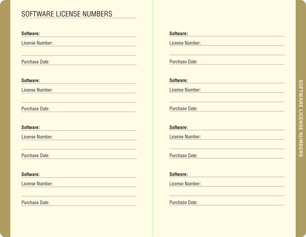 Peter Pauper Press Marble Internet Password Logbook interior pages 3