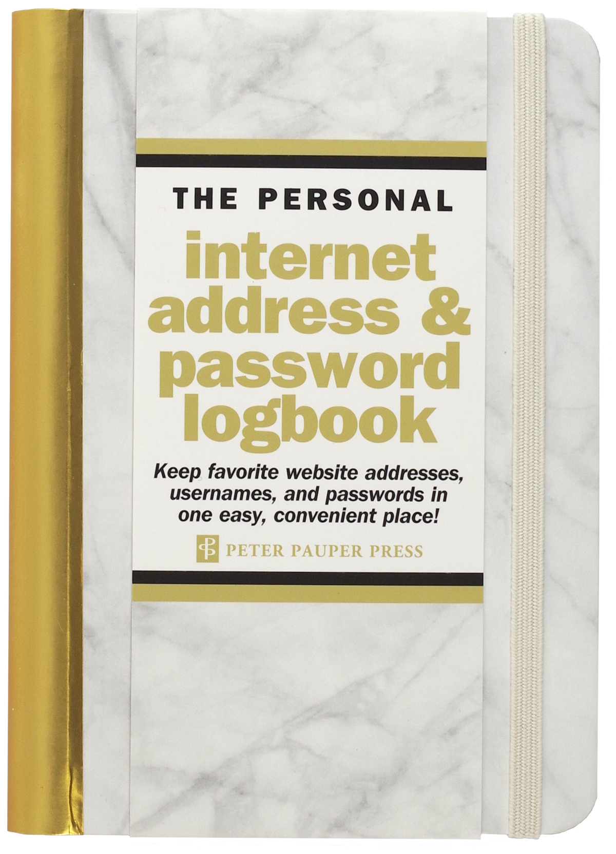 Peter Pauper Press Marble Internet Password Logbook front cover